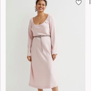 H&M silk midi dress with rhinestone belt